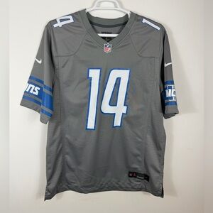 NFL Detroit Lions St Brown 14 Gray and Blue Men's Jersey